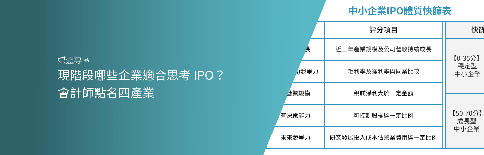 現階段哪些企業適合思考 IPO？會計師點名四產業